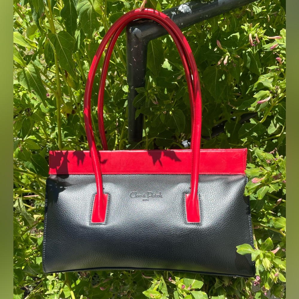 Black & Red Leather Cleo & Patel Handbag